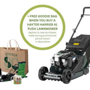Hayter Harrier 41 Push Lawn Mower - 41cm Petrol Rear Roller, 7 Cutting Heights